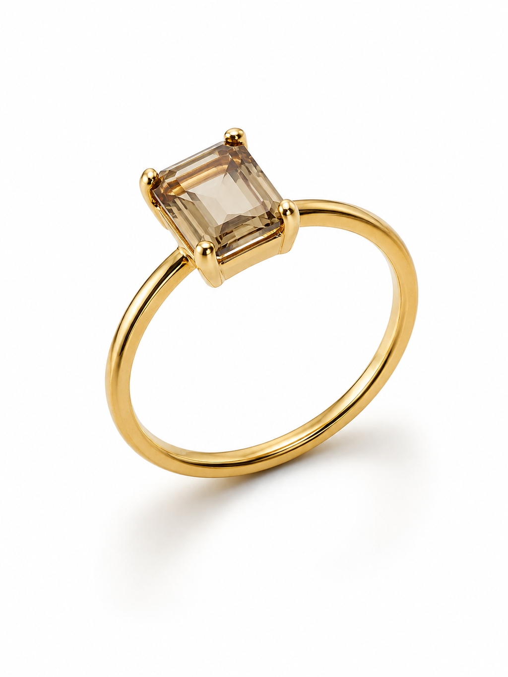 Anillo fino con piedra rectangular — sutil, elegante e irresistible
