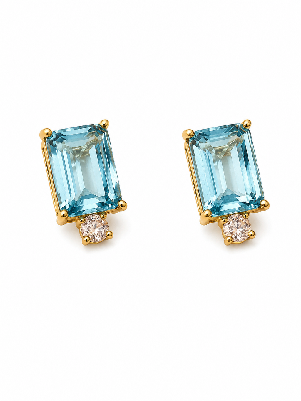 Fotografía principal de Aros con piedra rectangular y zirconia — CC Woman