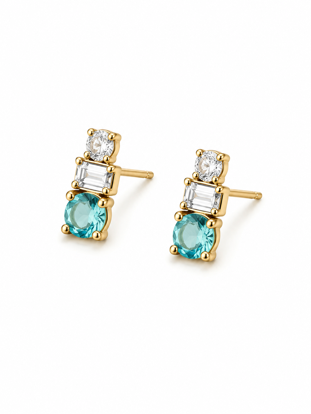 Aro ajustable con piedras rectangular y redonda — cómodo y estiloso