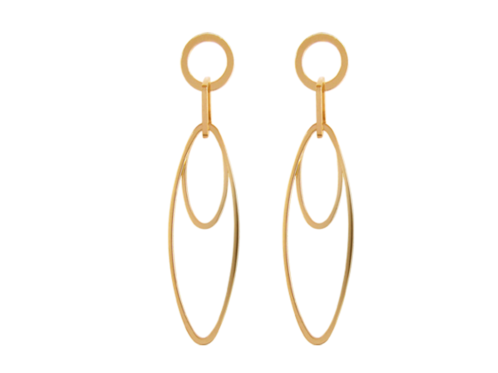 Aros Órbita Dorada – Elegancia Geométrica