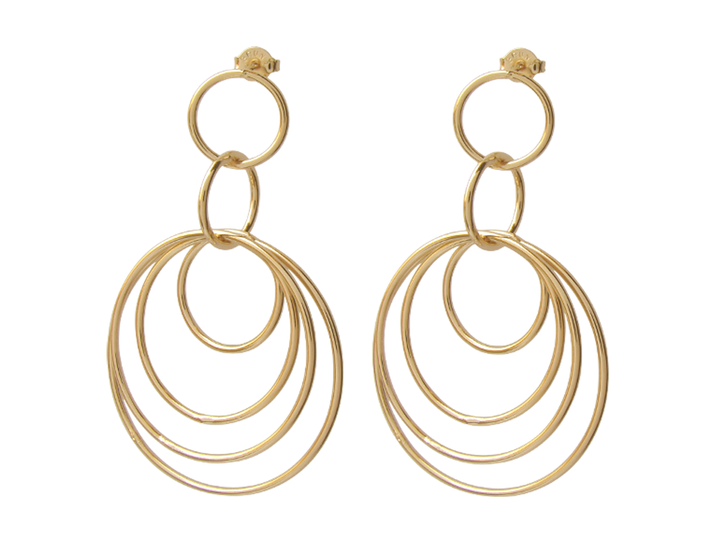 Aros Círculos en Movimiento – Elegancia Dorada