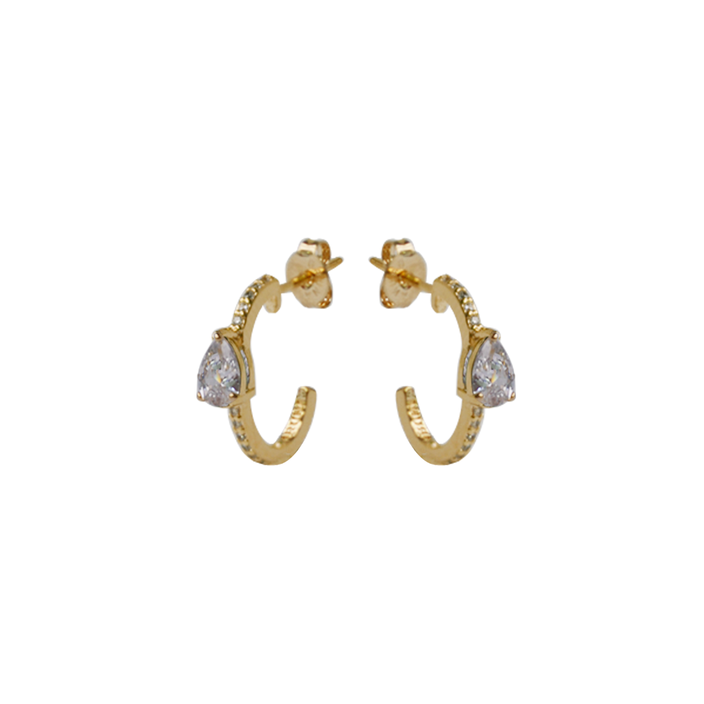 Aros Gota de Luz – Brillo Dorado