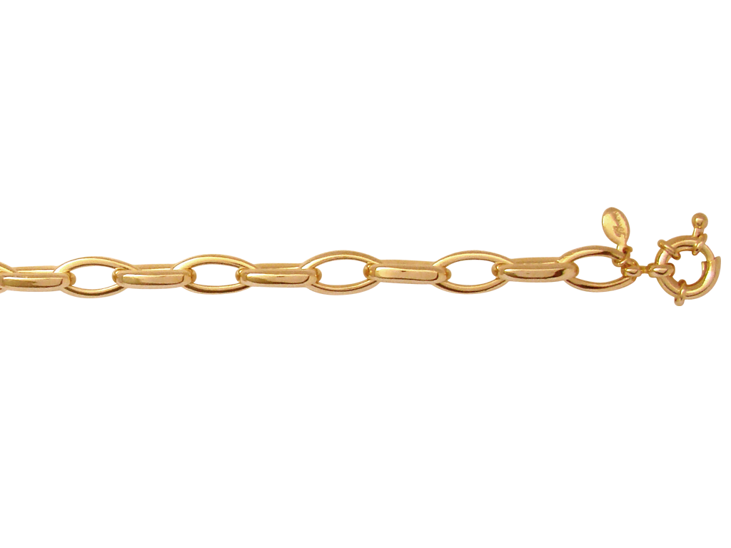 Pulsera Cadena Ovalada – Línea Dorada