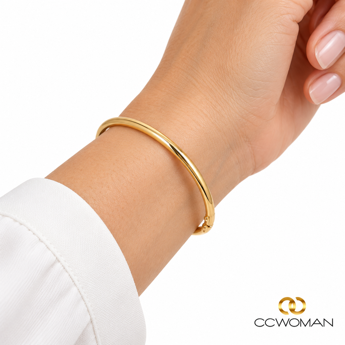 Pulsera Bruna BP0111 puesta en modelo, acercamiento ilustrativo sobre fondo blanco