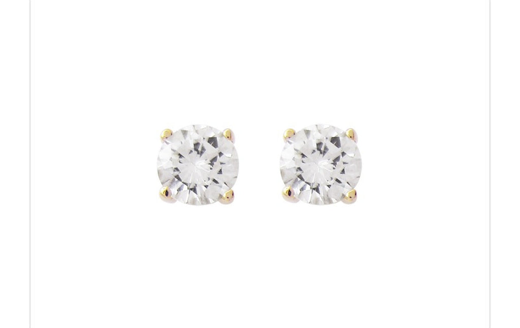 BB2265OU fotografía real aros punto de luz dorados con cristales blancos