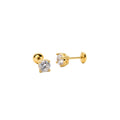 BB3433OU fotografía original Bruna de aros dorados con cristal blanco, nitidez mejorada
