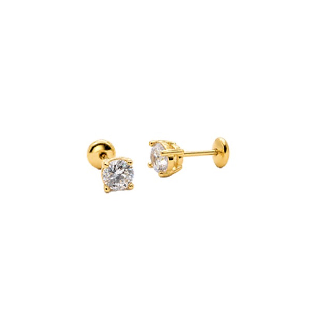 BB3433OU fotografía original Bruna de aros dorados con cristal blanco, nitidez mejorada