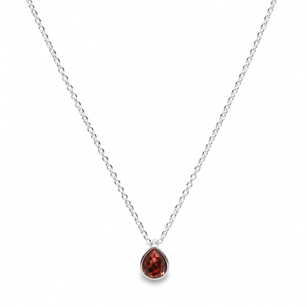 Collar Gota Color Vino con Cristal Swarovski
