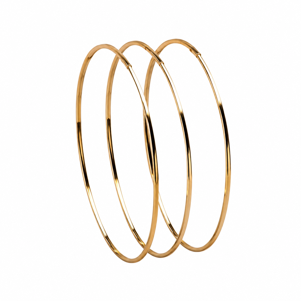 Set Tres Pulseras Doradas
