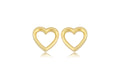 Aros corazón dorados Bruna BB3133OU