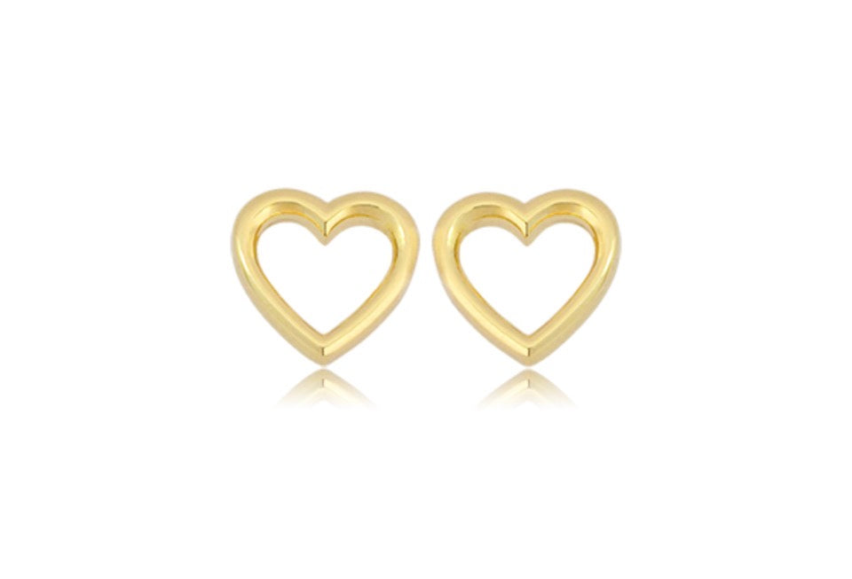 Aros corazón dorados Bruna BB3133OU