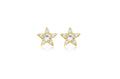 Aros de estrella dorada con cristales Bruna BB3142OU