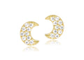 Aros media luna dorada con cristales Bruna BB3159OU