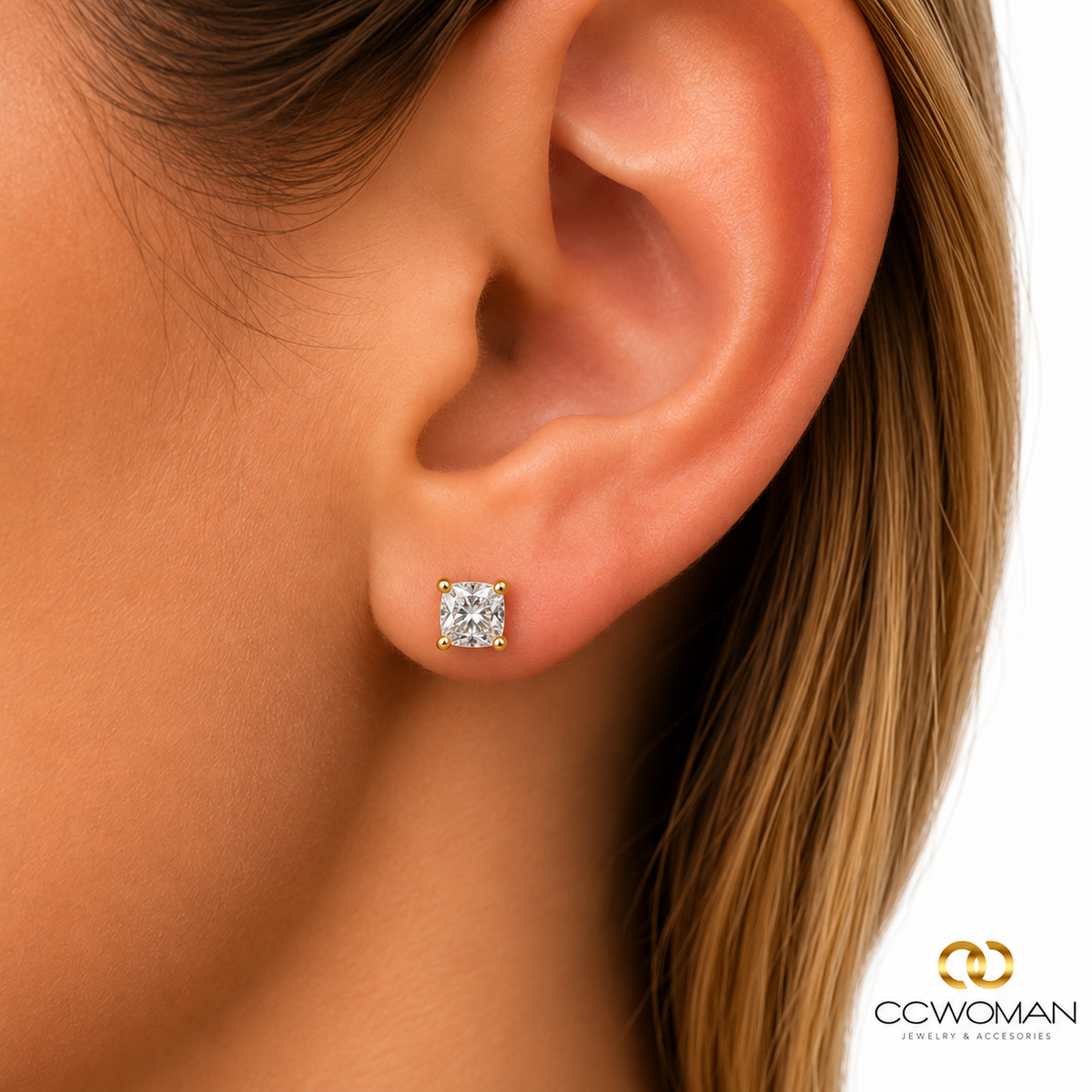 Aros BB3433OU con cristal cuadrado en modelo — imagen ilustrativa, escala referencial