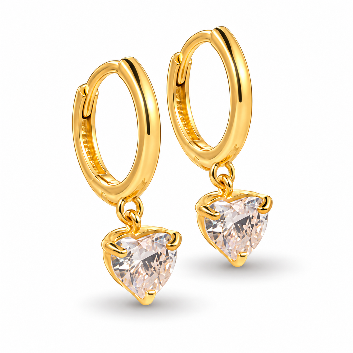 Aros Argolla Mini Corazón Dorados Bruna BB3424 — Por encargo — imagen de producto mejorada