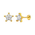 Aros Estrella Lumière dorados con circonita – CC WOMAN