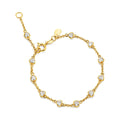 Pulsera Corazones de Luz Lumière dorada con circonitas – CC WOMAN